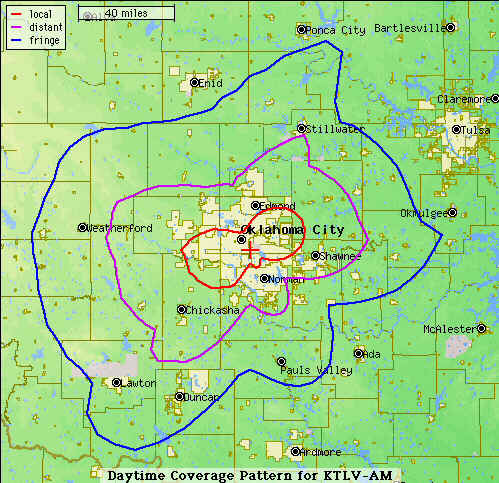 Coverage Map for KTLV AM 1220